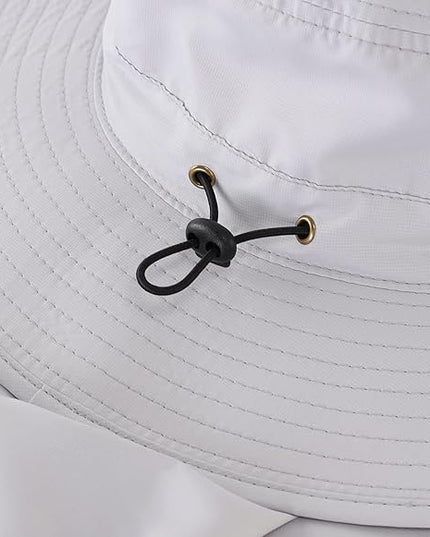 Home Prefer UPF50 Mens Sun Hat with Neck Flap Quick Dry UV Protection Cap Womens Wide Brim Fishing Hat Neck Flap Beach Garden