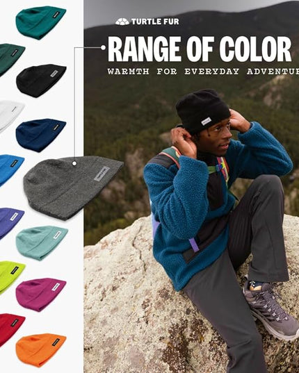 Turtle Fur Fleece Winter Beanie for Men and Women - Soft, Stretchy, Breathable Winter Hat That Won't Overheat Under Helmet
