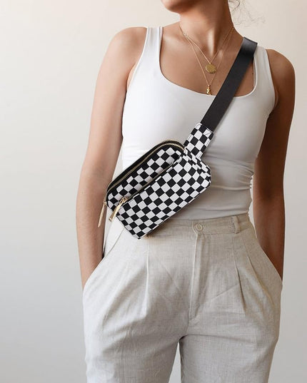 UTO Fanny Pack for Women Crossbody Trendy Fashion Belt Purse Chest Waist Hip Bumbag for Outdoor Shopping Travel Hiking
