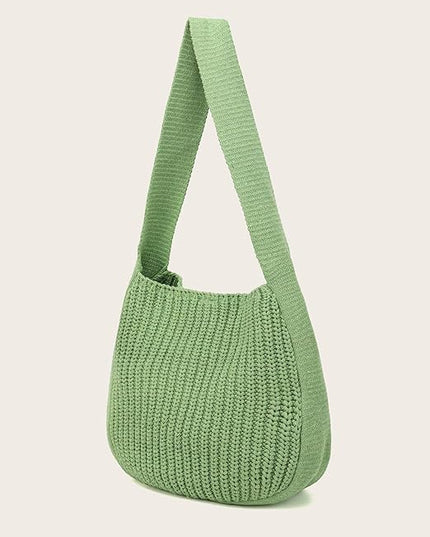 ENBEI Women's Crochet Tote Bag Knit Shoulder bag,Aesthetic Bag,Cute Eco-Friendly Tote for Travel,Daily Use,Gift Box Packaging