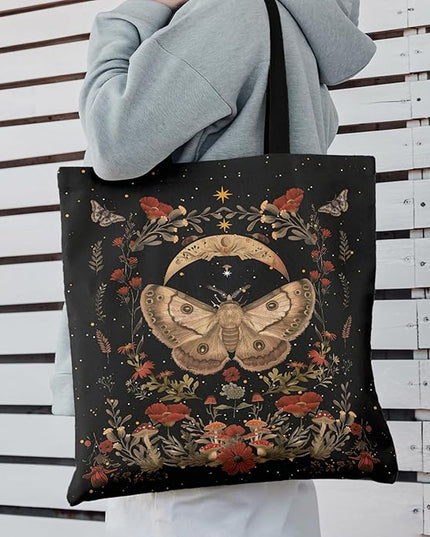 Horaldaily Canvas Tote Bag,Reusable Shoulder Tote Bag for Women Lady Casual Vacation, Shopping, Work, Gym