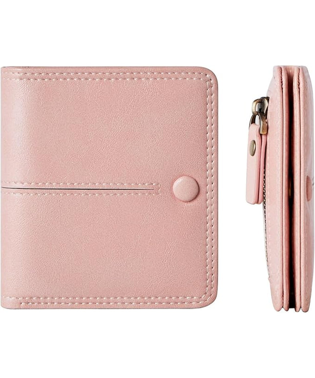 TFKGS Slim Wallet for Women rfid wallet women Small wallets woman Thin Credit Card Holder for womens wallet Vegan Leather Bifold Compact Pocket Ladies Mini Purse Blocking Pink