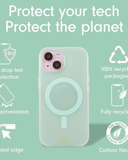 Sonix Protective Phone Case for iPhone 15, 14, 13 | Compatible with Magsafe | 10ft Drop Tested | Jelly Mint