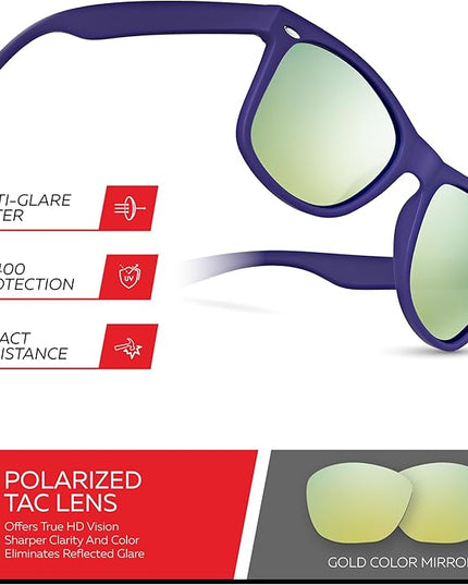 Retro Rewind Polarized Sunglasses for Men and Women - UV Protection Classic Sun Glasses