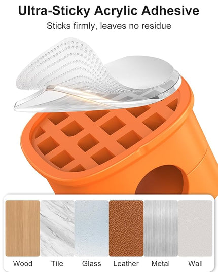 6 Pack Magnetic Cable Clips [1s Open/Lock], Laitver Cord Organizer Holder Strong Adhesive Desk Cable Management- Organize Charging Cords Neatly for Home, Office, Car,Desk, Nightstand-Orange