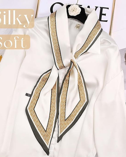 Dailyacc Hair Scarf for Women Fashion Silky Satin Headscarf Wrap Breathable Lightweight Neck Scarves For Handbag
