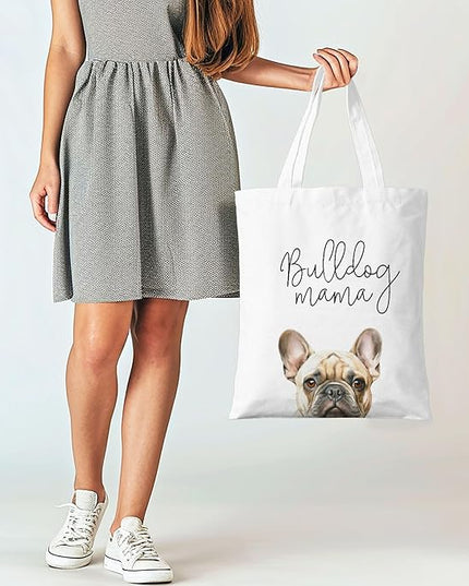 Dog Mama Canvas Tote Bag for Women, Dogs Lover Gift for Dog Mom, Birthday Christmas Cute Rottweiler Gifts For Women.