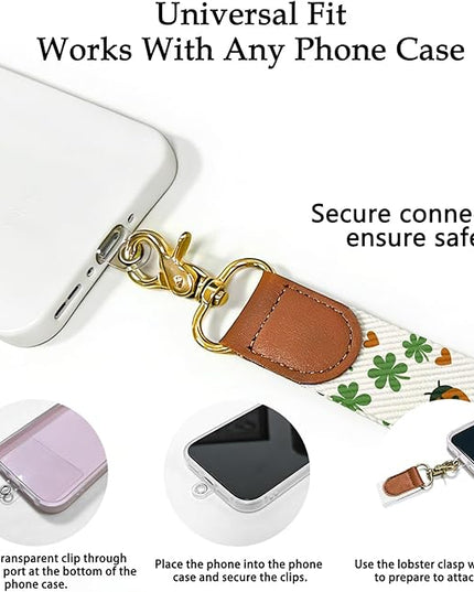 Cell Phone Lanyard Crossbody with Wrist Strap, Adjustable Lucky Ladybug Phone Lanyard Wrist for Phones, Car Keys, Wallet and ID Badge – Universal Set