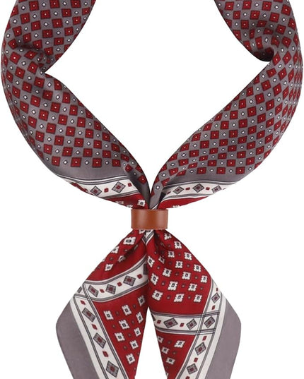 27.5 Inches Square Silk Feeling Neck Scarf for Men Necktie Silk Bandanas Pocket Square Cowboy Scarves