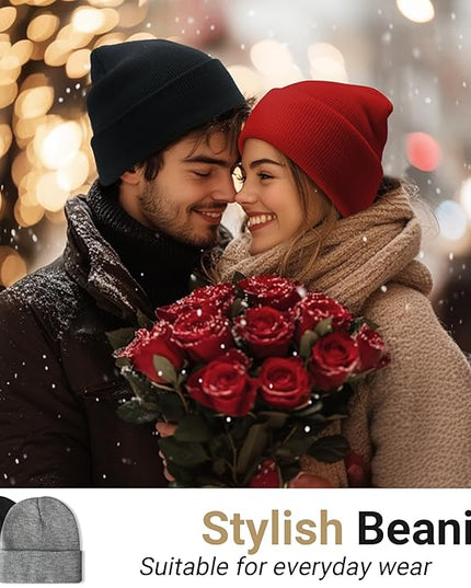 NPQQUAN Beanie for Men Women Winter Hats for Mens Beanie Cuffed Knit Beanies Skull Cap