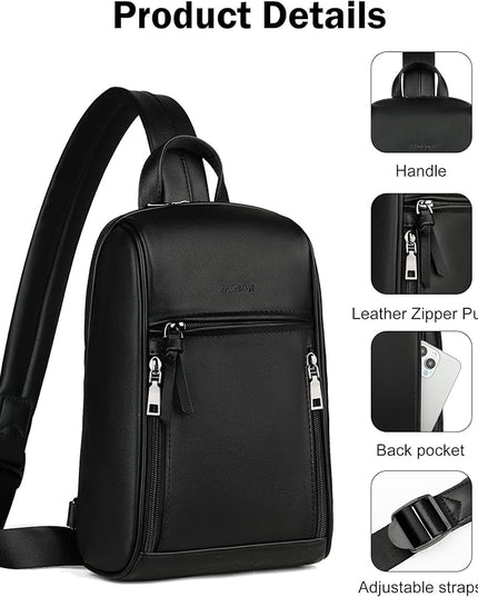 FADEON Sling Bag for Women Crossbody Purse Sling Bags, Designer Sling Purses Medium Travel Multi-Pocket Sling Backpack