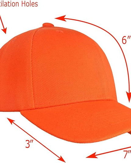 Falari Wholesale Bulk Lot 12-Pack Baseball Cap Adjustable Size Plain Blank Solid Color