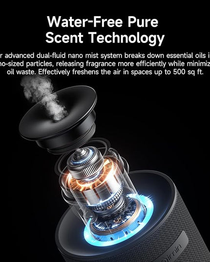 Waterless Car Diffuser & Home Aromatherapy Diffuser with Ignition-Activated Start/Stop | Cordless Portable Car Air Freshener for Essential Oils 5/10/15ml | Adjustable Scent, 2-in-1 Home/Car Mode