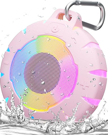 HEYSONG Waterproof Shower Bluetooth Speaker, Durable & Portable with Clear Sound, Ideal for Shower, Pool, Beach & Kayaking – Great Gift for Girls, Women