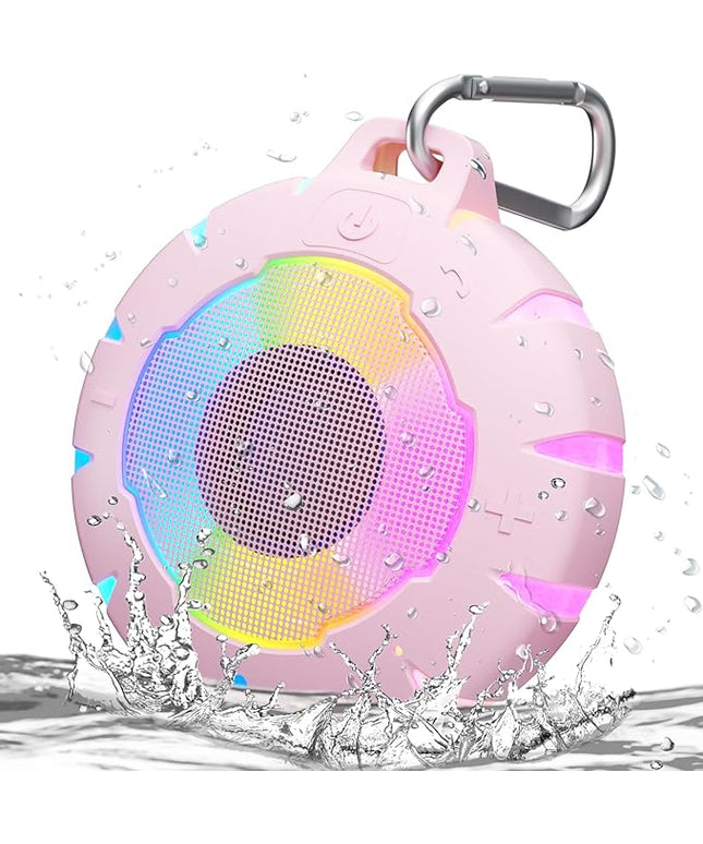 HEYSONG Waterproof Shower Bluetooth Speaker, Durable & Portable with Clear Sound, Ideal for Shower, Pool, Beach & Kayaking – Great Gift for Girls, Women