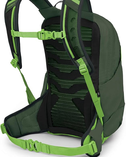 Osprey Talon Jr Boy's Lightweight Hiking Backpack - Kids Adventure Backpack for Travel & Camping, Green Canopy