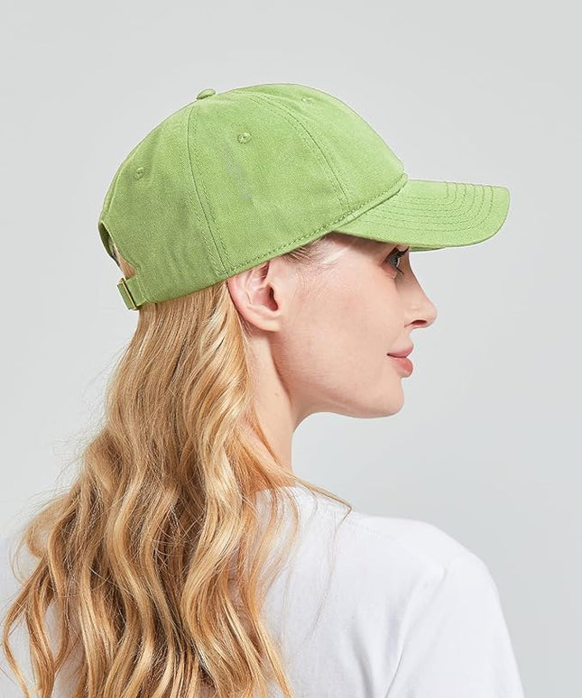 Zylioo XL XXL Oversize Baseball Cap, 100% Cotton Adjustable Dad Hat for Big Heads 23.5"-25.5", Soft Crown Large Size Cap