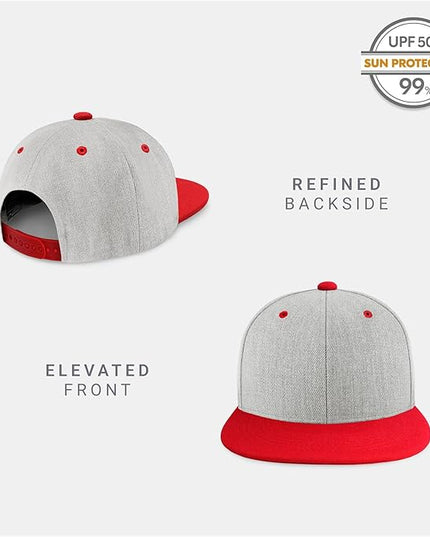 CHOK.LIDS Flat Bill Visor Classic Snapback Hat Blank Adjustable Brim High Top End Trendy Color Style Plain Tone Baseball Cap