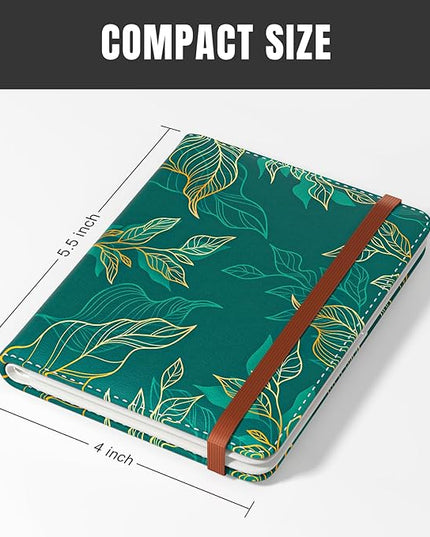 Rimilak Passport Holder, RFID Blocking Passport Cover Wallet Travel Essentials, Leather Travel Air Ticket Documents Organizer Protector for Women and Men, Gold Leaves