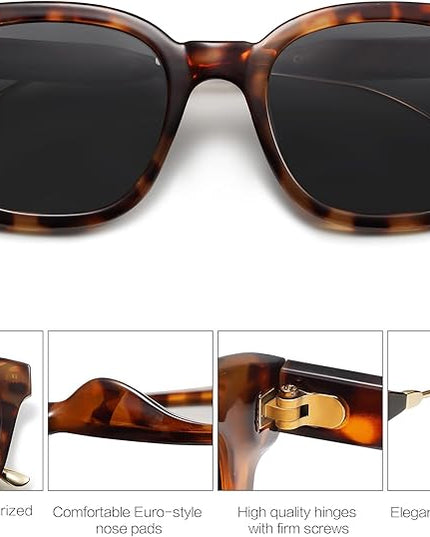 SOJOS Classic Square Polarized Sunglasses Womens Mens Retro Trendy UV400 Sunnies SJ2050
