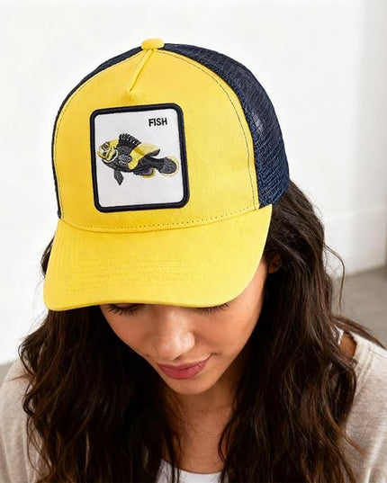 Classic Unisex Various Animal Series Embroidery Farm Adjustable Mesh Snapback Trucker Hat