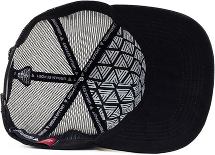 Urban Effort Mesh Back Cap - for Men and Women Baseball Hat 5-Panel Trucker Hat - Great Snapback Closure for Hunting & Hiking