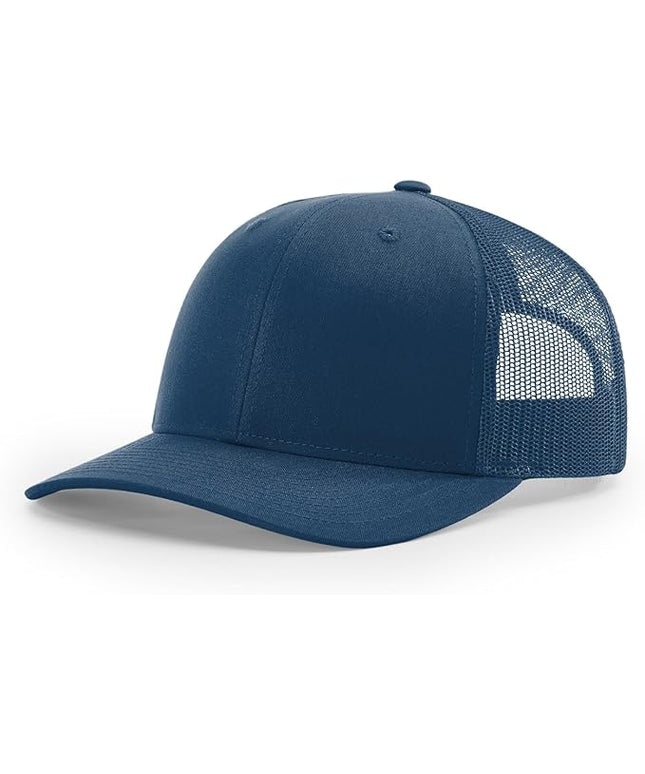 Richardson 112 Trucker Hat - Premium Adjustable Snapback Hat - Structured Six Panel Richardson Blank Caps