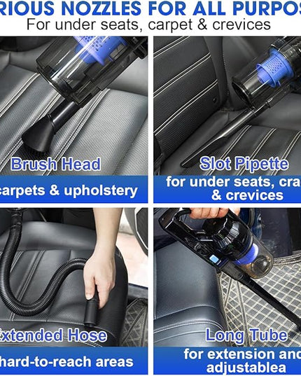 Viewsun Car Cleaning Kit, Car Interior Detailing Kit with High Power Handheld Vacuum Cordless Rechargeable, Detailing Brush Set, Windshield Cleaner, Complete Auto Accessories for Men, Women Gift