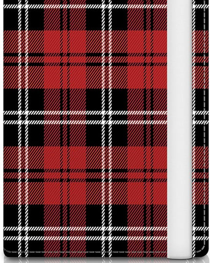 Passport Holder for Travel Essentials, RFID Premium Leather Passport Wallet Cover Case for Travel Must Haves Accessories, Passport Book Holders for Women Men Luxury Red Plaid