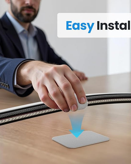 Cable Management Under Desk, 【Up to 15 Cord】【Enhanced Wire Holder】 Reusable Cord Organizer Holder, Adjustable Hook and Loop Cable Ties, Wire Clips Under Table Hider, 20 Pair(Grey)