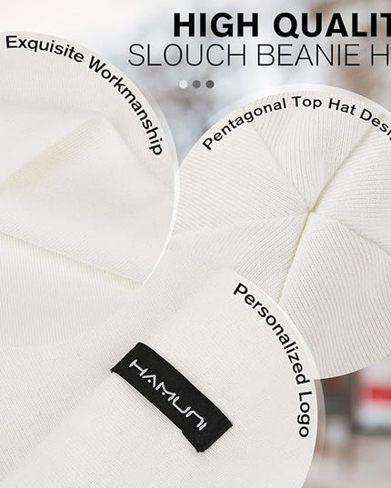 Slouchy Beanie for Women Men Soft Cotton Chemo Hats Double-Layer Warm Beanie Cap for Daily Wear & Transitional Seasons