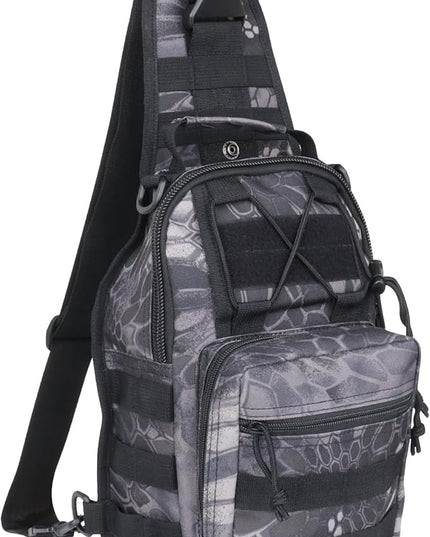 Qcute Tactical Backpack, Waterproof Military Cross-body Molle Sling Shoulder Backpack Chest Bag for Outdoor Every Day Carry