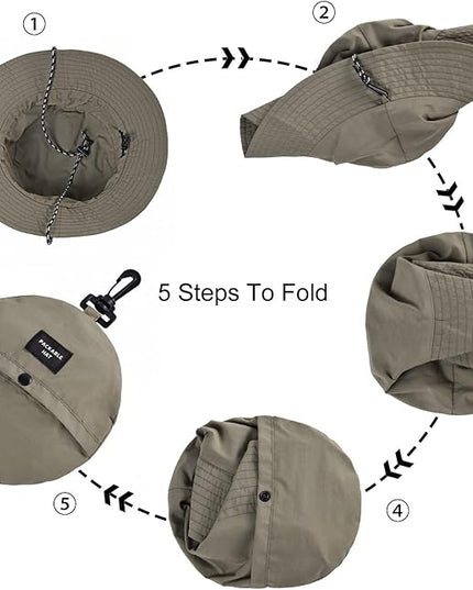 FEICUI Men Women Outdoor Bucket Hat Quick Dry Packable UV Protection Boonie Sun Hat