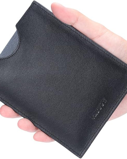 HISCOW Minimalist Passport Sleeve - Italian Calfskin (Black)