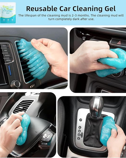 TICARVE Car Interior Detailing Cleaning Kit-10Pcs Car Screen Cleaner,Clean Gel, Detailing Brush, Cleaning Tools for Car, Keyboard and Interior Cleaning