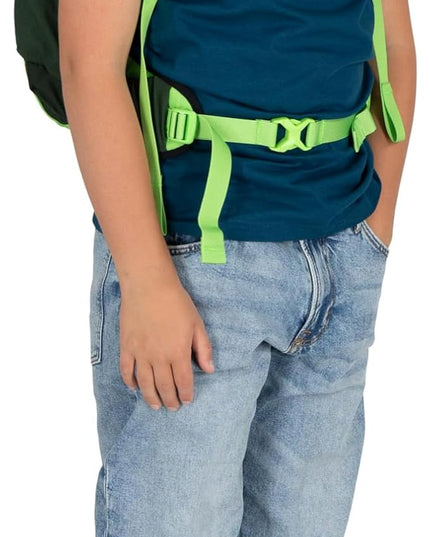 Osprey Talon Jr Boy's Lightweight Hiking Backpack - Kids Adventure Backpack for Travel & Camping, Green Canopy