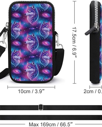 Unisex Small Crossbody Bags, Women Men Portable Adjustable Crossbody Phone Wallet Pouch