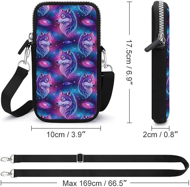 Unisex Small Crossbody Bags, Women Men Portable Adjustable Crossbody Phone Wallet Pouch