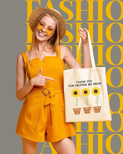 AUSVKAI Canvas Tote Bag for Women, Aesthetic Cute Grocery Grocery Reusable Cotton Gift Bag for Shooping Beach Trendy Gifts