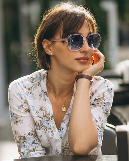CARFIA Acetate Oversized Square Polarized Sunglasses for Women UV Protection Retro Trendy Big Shades