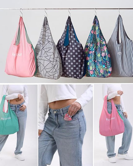 Compact Reusable Grocery Tote Bag – Lightweight, Foldable & Packable Shopping Bag for Travel