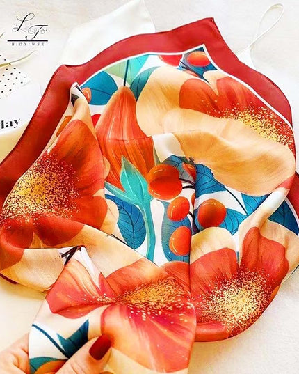 Satin Bandanas Head Scarf For Women Hair Scarves Accessories Lightweight Fashion Wrap Neck Silk Sleeping Headscarf
