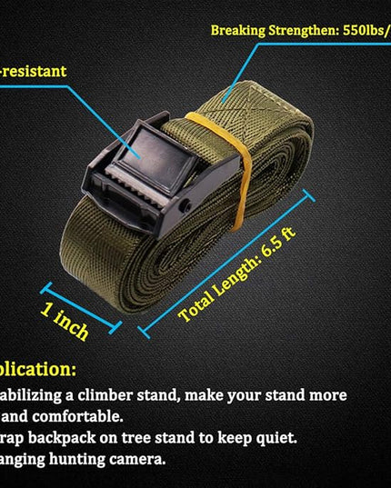 Boaton 4Pcs Tree Stand Stabilizer Straps, Hunting Gifts for Men, Tree Stand Accessories, Hunting Utility Strap for Holding Climbing Tree Stand and Backpack, Hanging Trail Cameras and Holding Gear