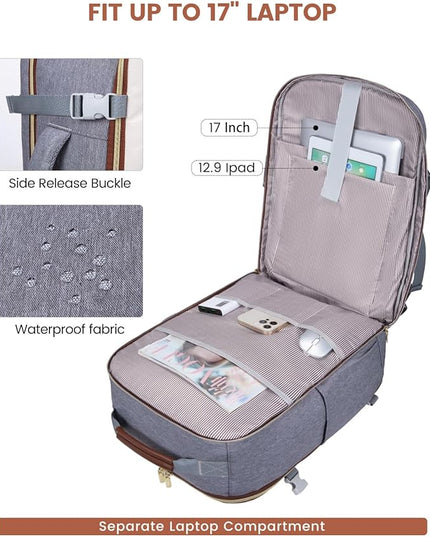 LOVEVOOK 50L Travel Backpack for Women & Men, Airline Approved Carry On Luggage with 3 Packing Cubes, TSA Overnight Bags, Waterproof Personal Item Bag, Weekender Essentials Backpacks fits 17" Laptop