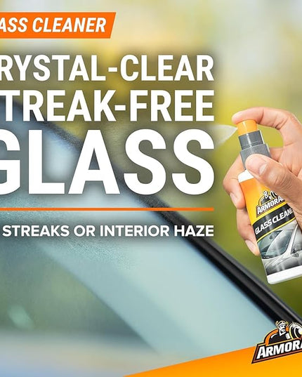 Armor All Car Wash and Car Interior Cleaner Kit, Includes Towel, Tire Foam, Glass Spray, Protectant Spray and Cleaning Spray, Multicolor, 5 Count (Pack of 1)