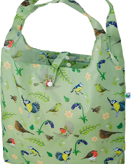 ECO CHIC Foldable Reusable Grocery Bags - Lightweight, Recycled & Reusable Shopping Bag - Waterproof Packable Tote