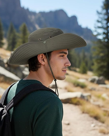 Wide Brim Bucket Hat Men Fishing Hiking Gardening Hat for Men and Women Fisherman Hat UPF 50+