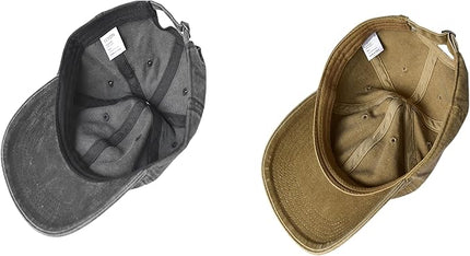 YEANIY Vintage Washed Cotton Plain Baseball Caps Adjustable Unstructured Soft Blank Casual Dad Ball Hats for Men Women