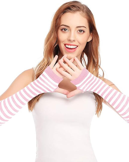 Bienvenu Punk Gothic Rock Long Arm Warmer Fingerless Gloves