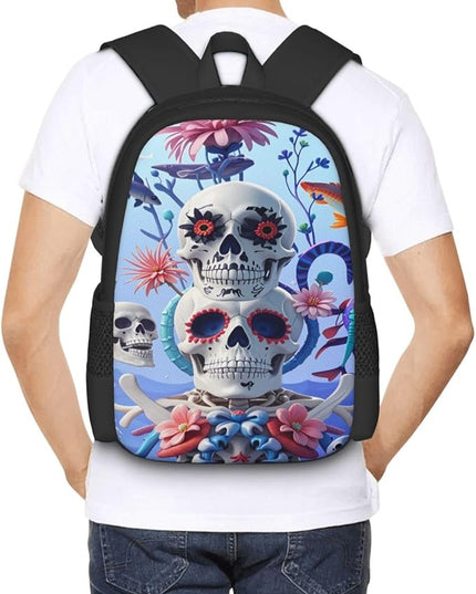 Skeleton Ocean Laptop Backpack Fits 15 Inch Laptop Hiking Backpack Backpacks For Computer